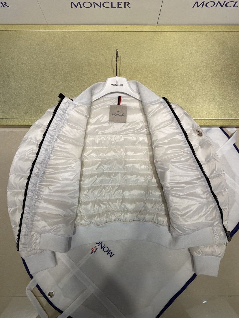 Moncler Sark Down Bomber Jacket "White"