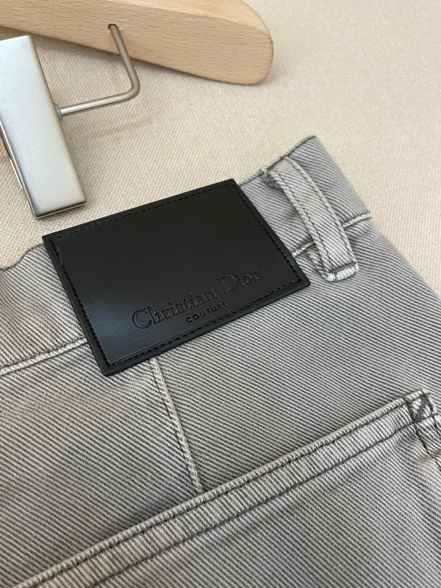 Dior Cannage Carpenter Jeans "Gray Cotton Twill"