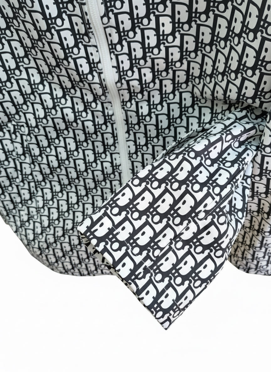 Dior Monogram Windbreaker Jacket "White-Black"