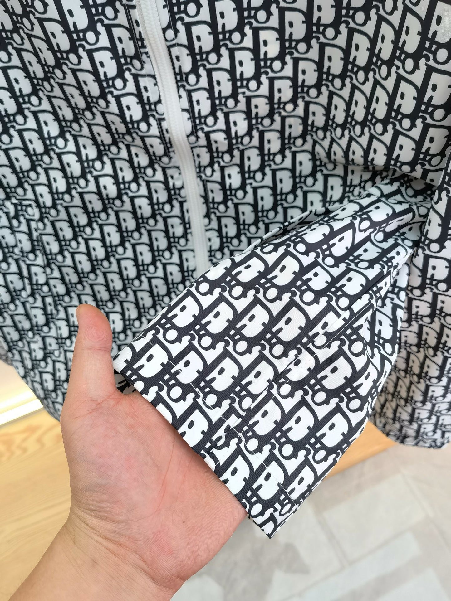 Dior Monogram Windbreaker Jacket "White-Black"