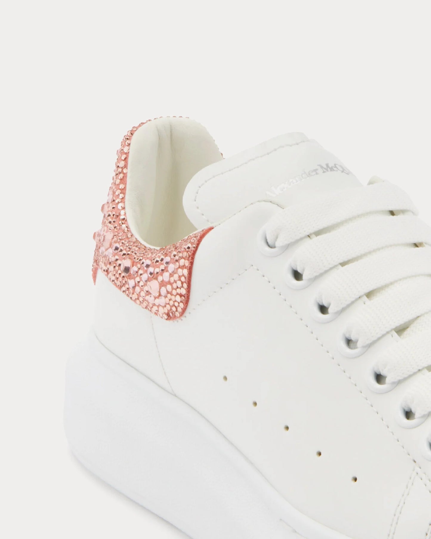 Alexander McQueen Oversized "White-Pink Rhinestone"