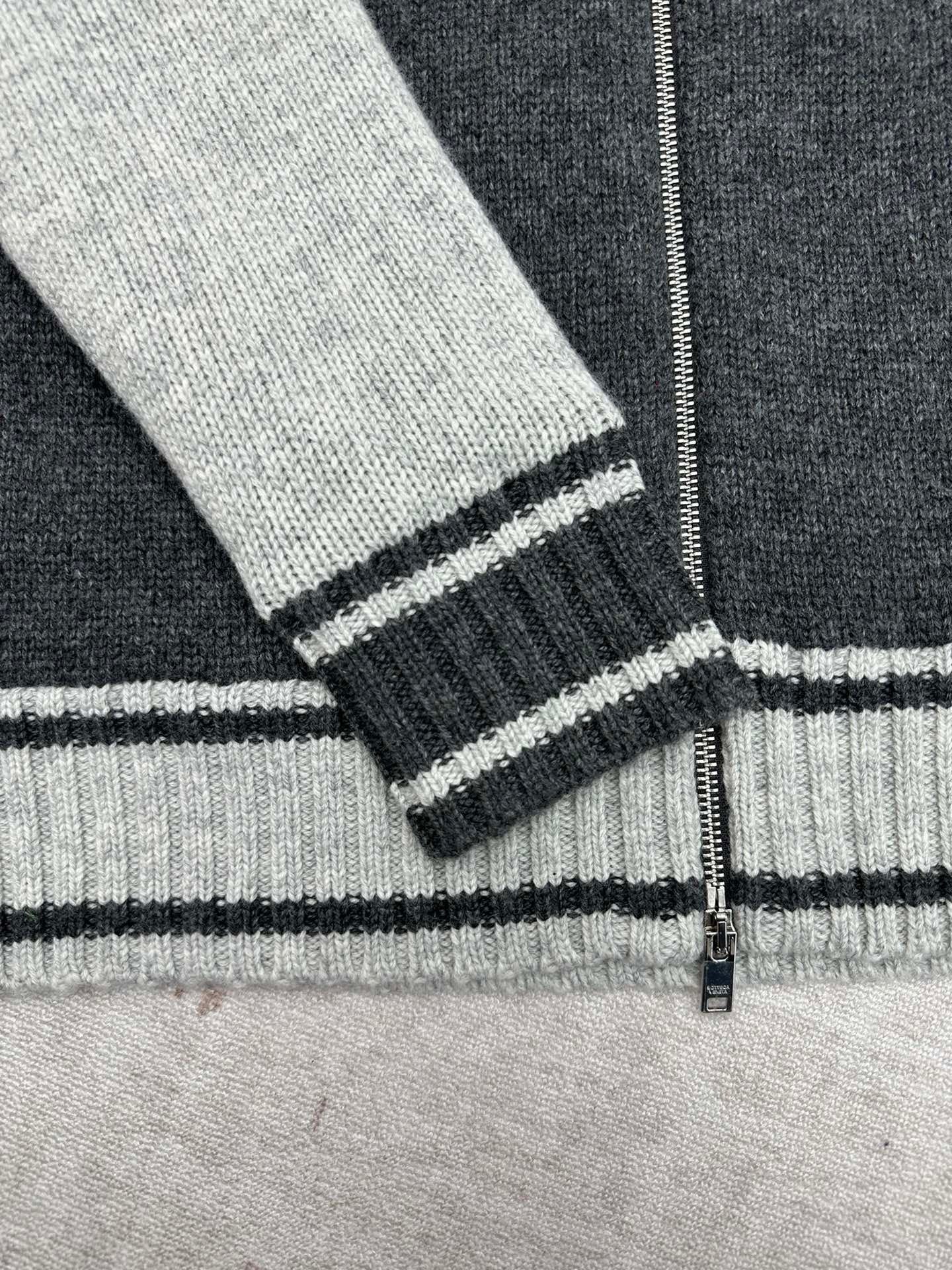 Bottega Veneta Zip Sweater "Antracite-Blue"