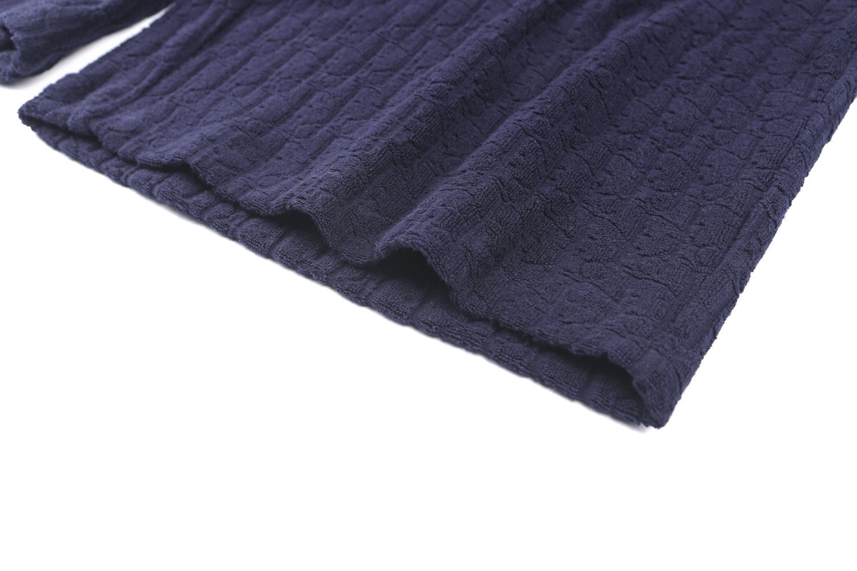 Dior Oblique Bermuda Shorts "Navy Blue Terry Cotton"