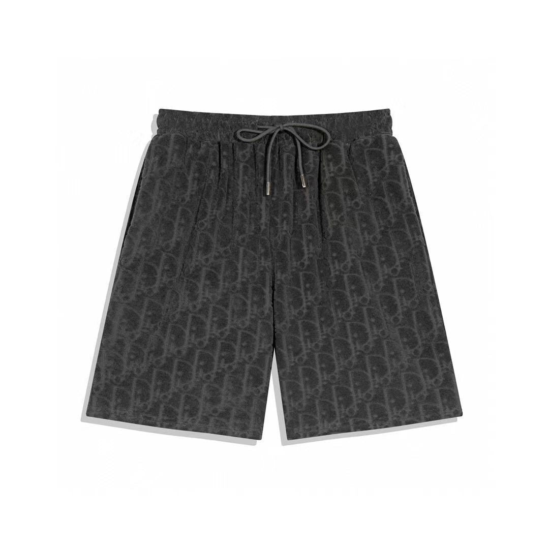 Dior Monogram Jacquard Toweling Shorts "Grey"