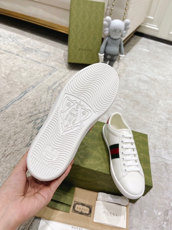 Gucci Ace Trainer with Bee "White"