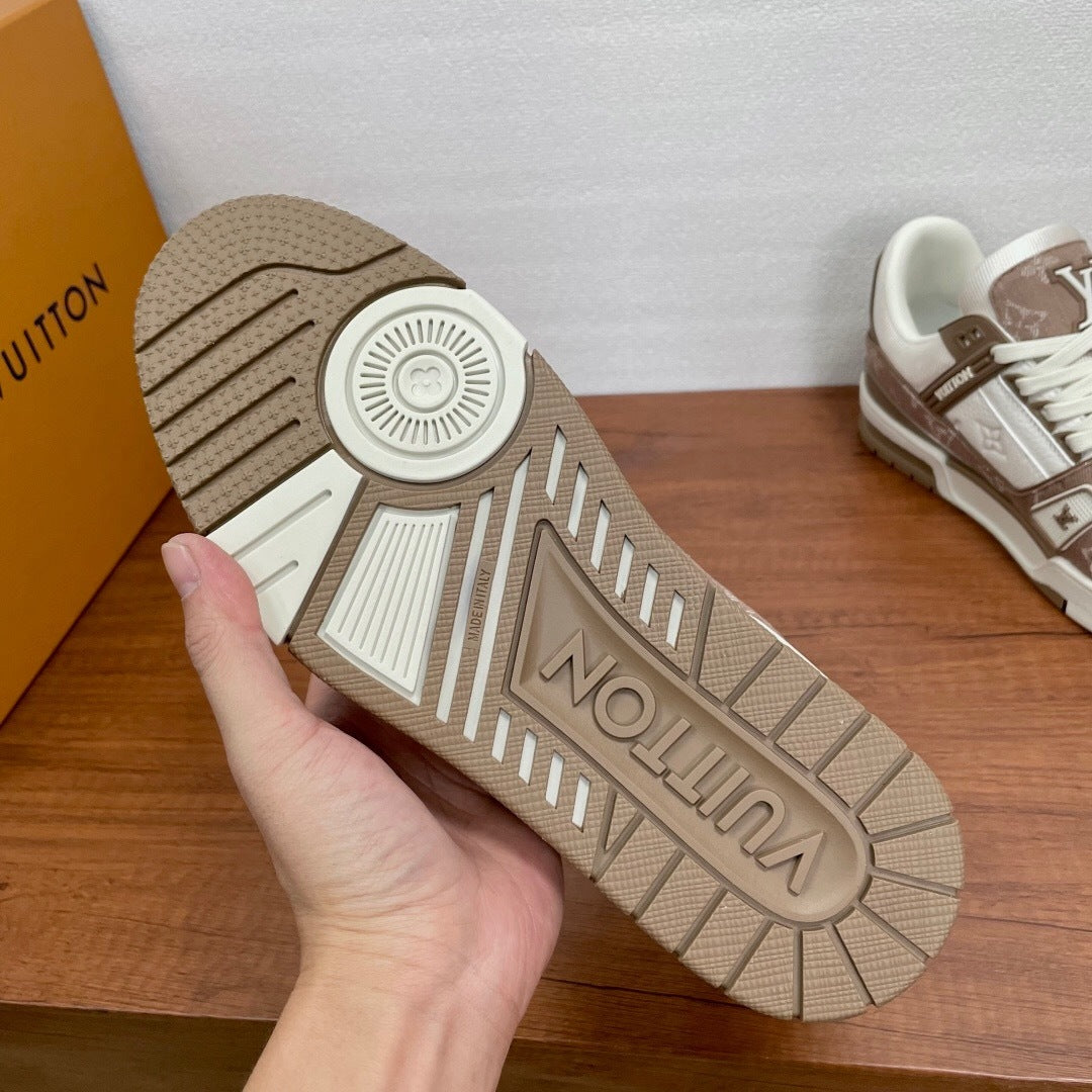 Louis Vuitton LV Trainers "Brown Denim-White"