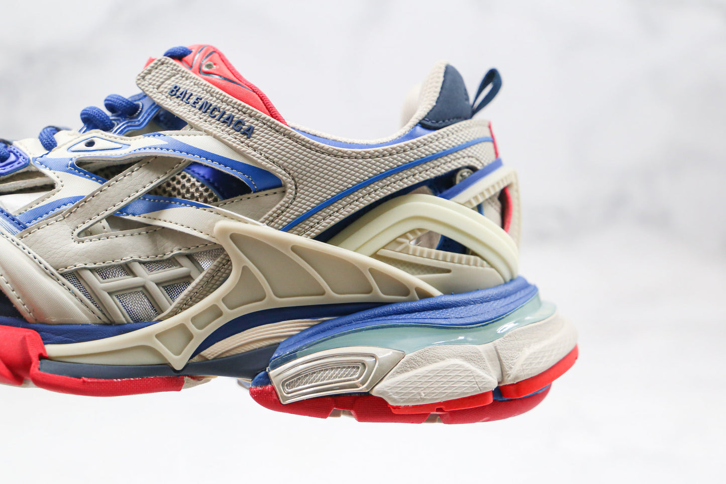 Balenciaga Track 2.0 "Beige-Blue-Red"