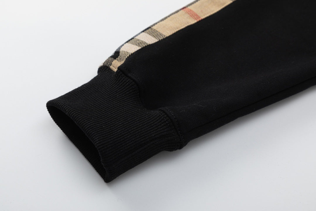 Burberry Zip-Up Hoodie "Black-Beige"