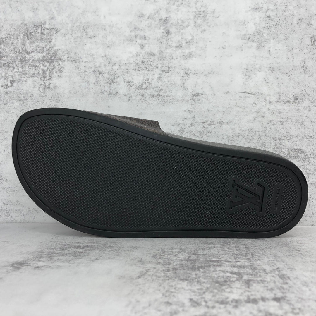 Louis Vuitton Slides "Black-White-Brown"