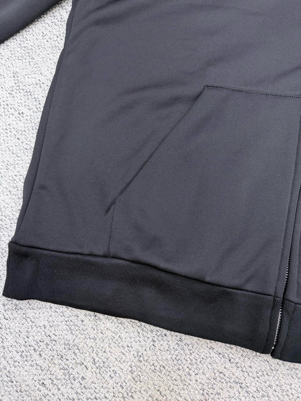 Gucci Silk Cotton Jersey Zip Jacket with Web "Black"