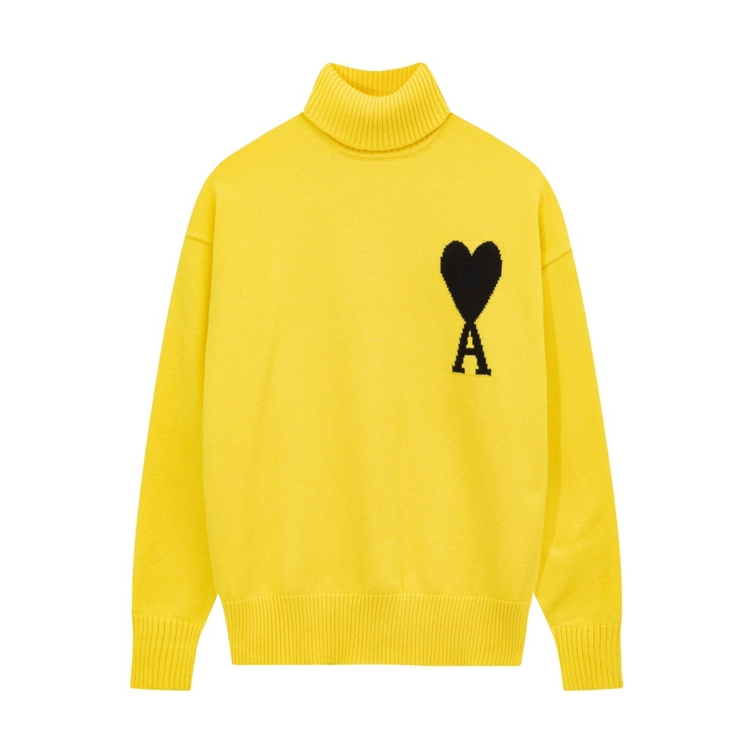 AMI Paris Ami De Coeur Turtleneck Sweater "Yellow"