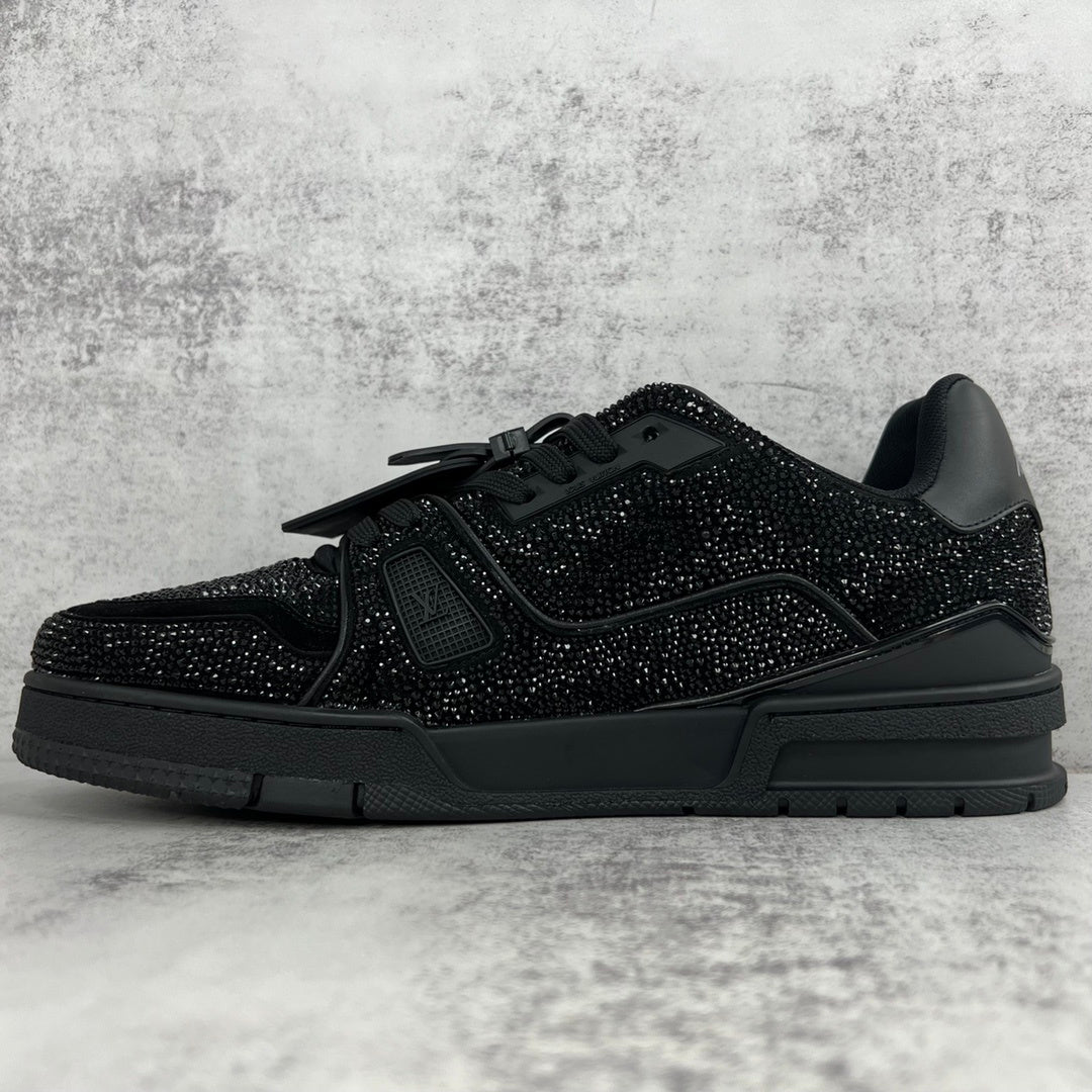 Louis Vuitton Trainers "Black" Crystal