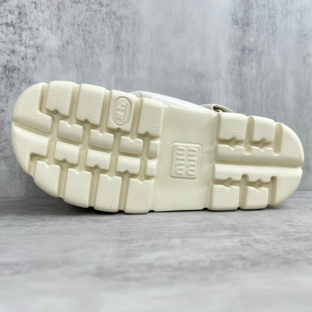 Miu Miu Leather Sandals "White"
