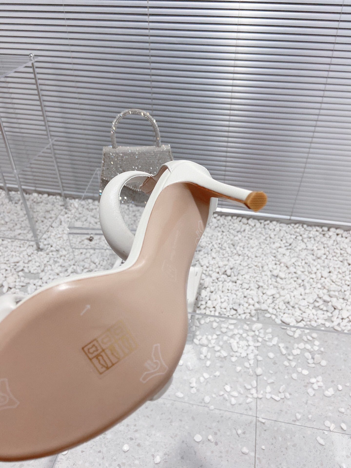 Gianvito Rossi Bijoux High Heels 100mm "White"