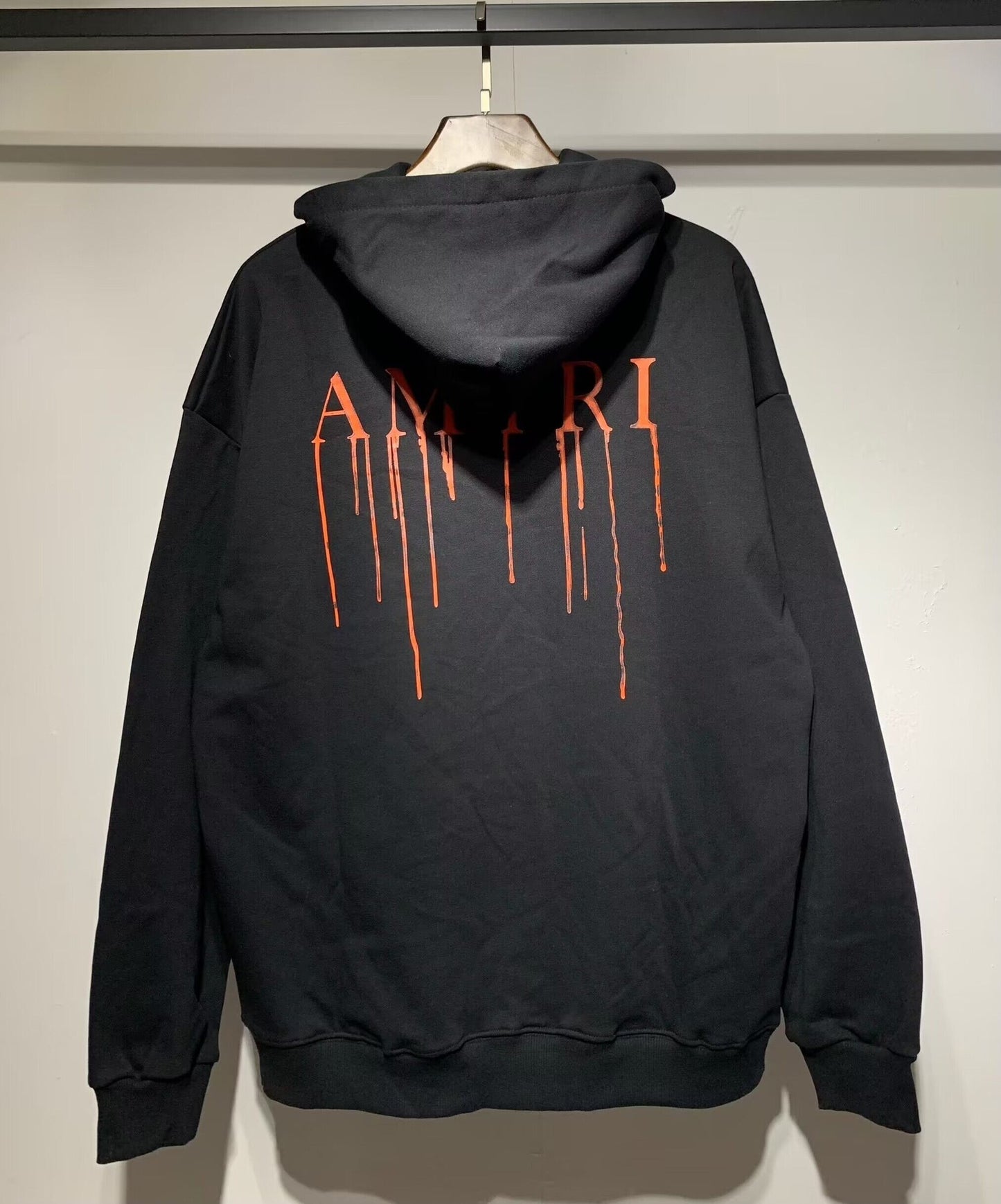 Amiri Spray Paint Hoodie "Black-Orange"