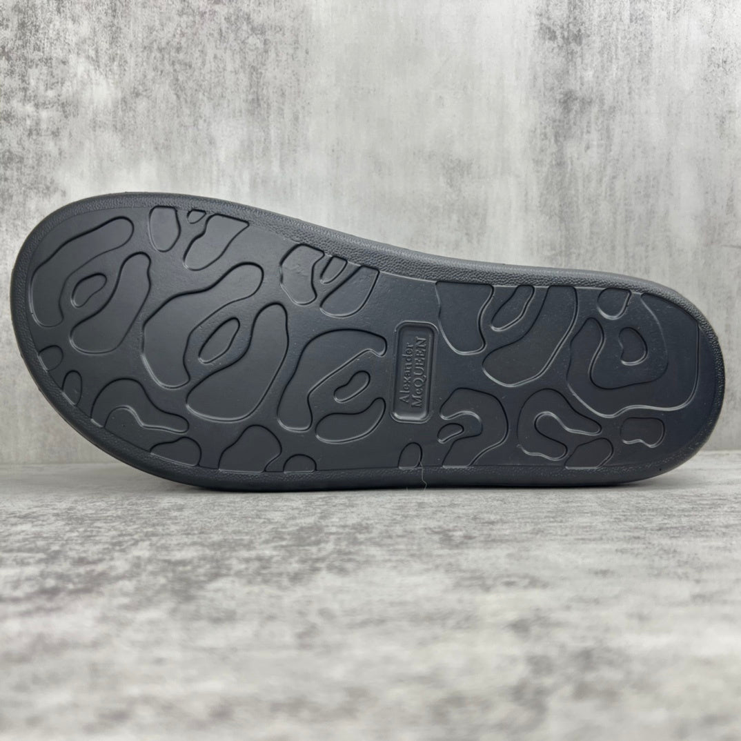 Alexander McQueen Graffiti Rubber Pool Slide "Blue-Black"