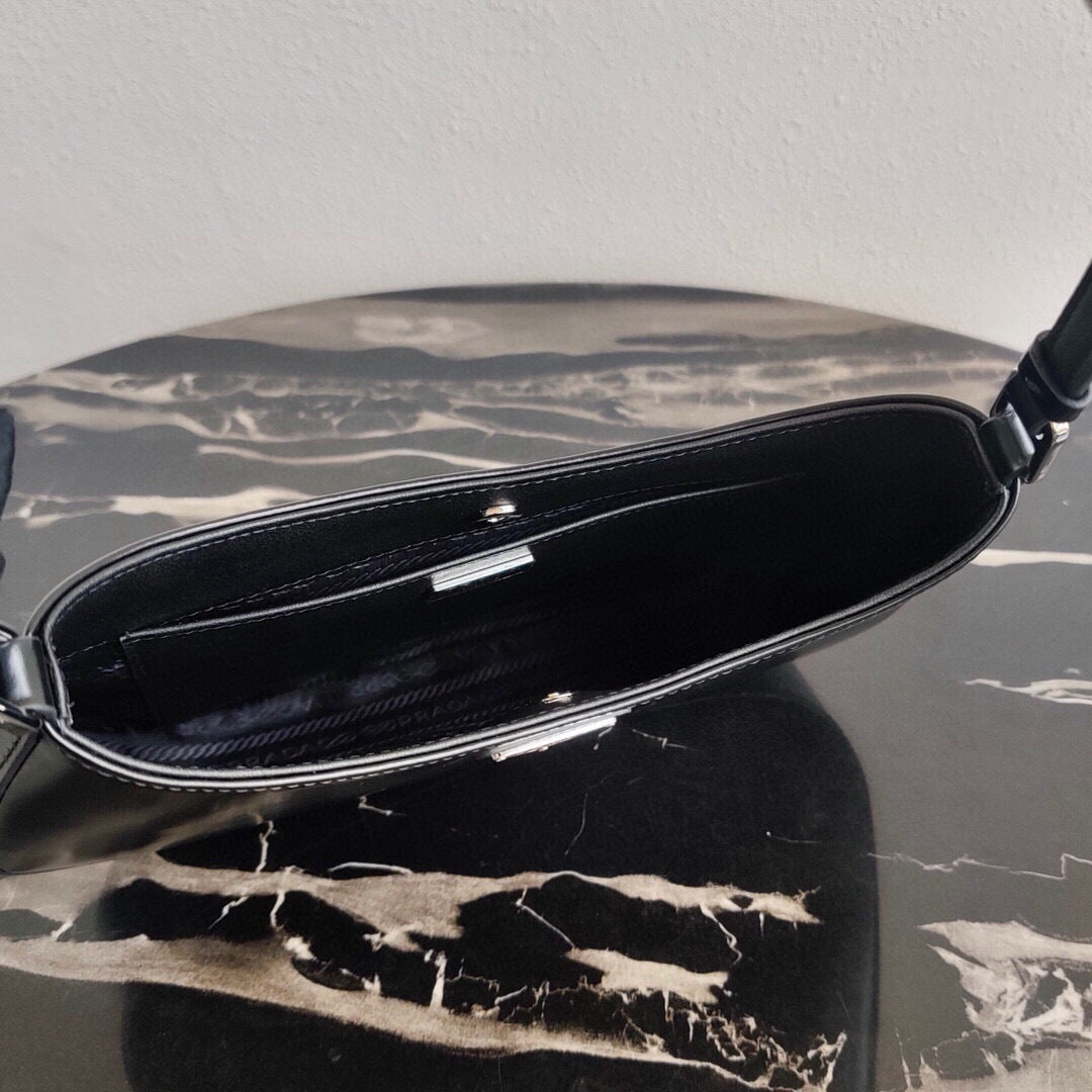 Prada Cleo Brushed Leather Shoulder Bag