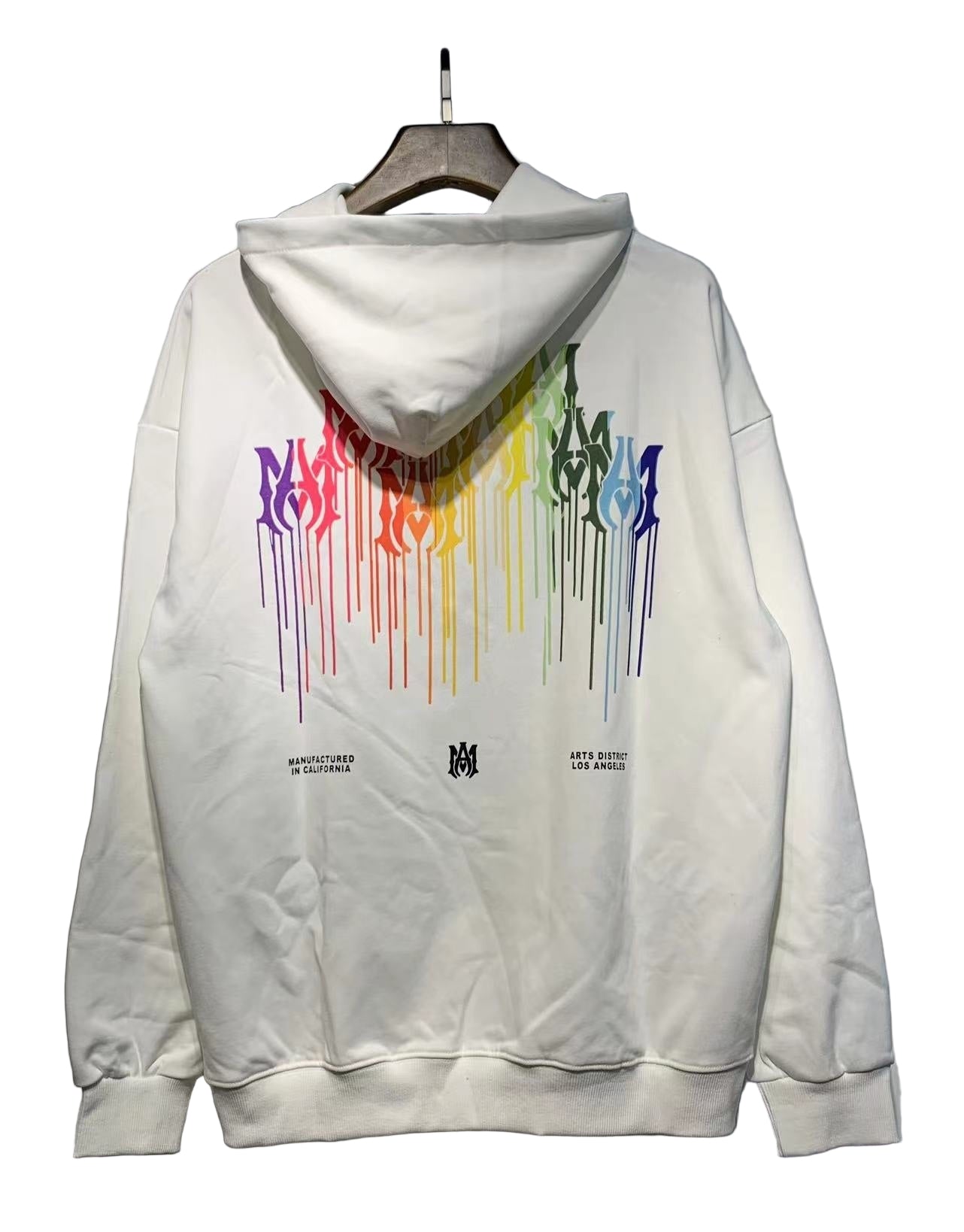 Amiri Paint Drip Logo Hoodie "White"