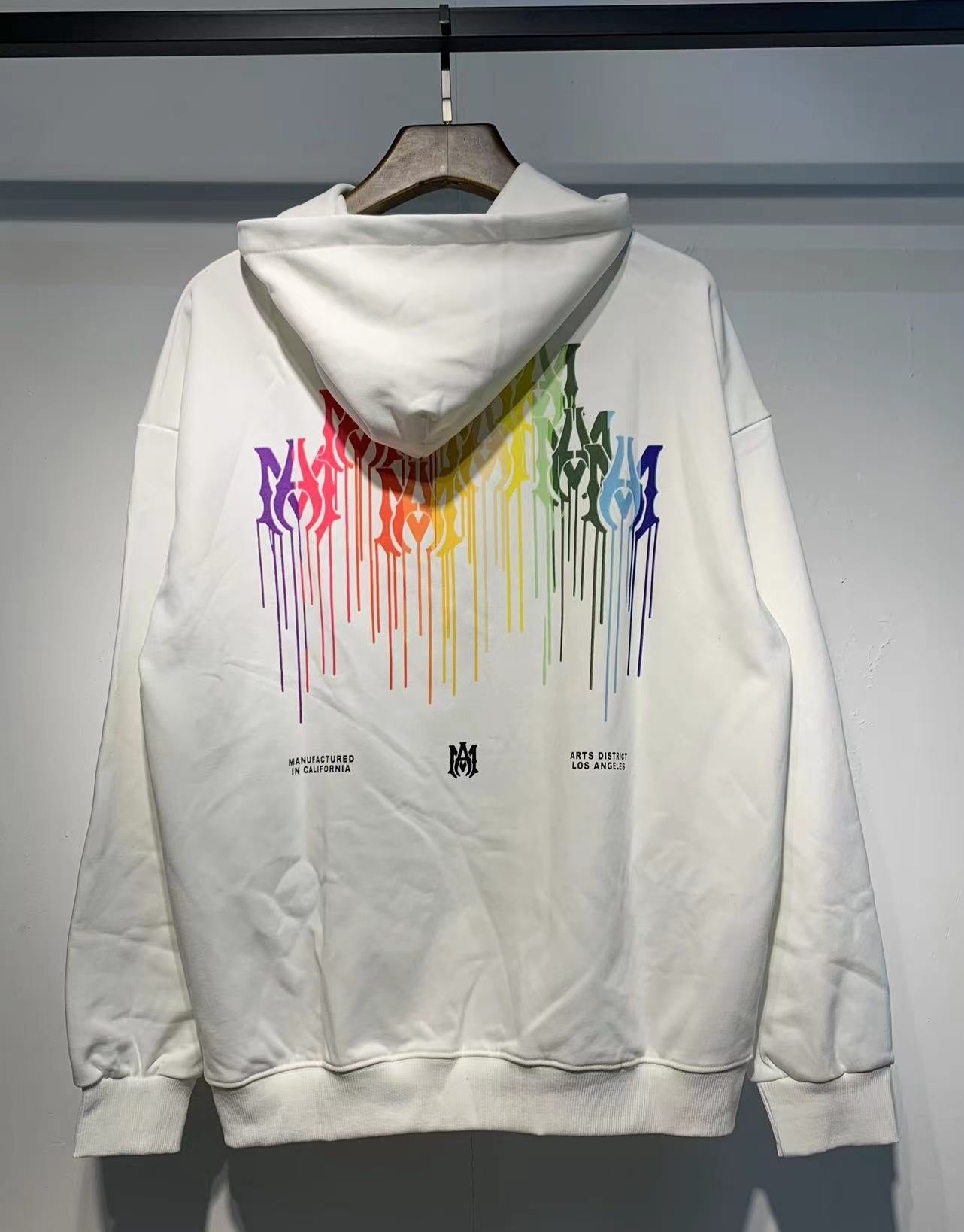 Amiri Paint Drip Logo Hoodie "White"