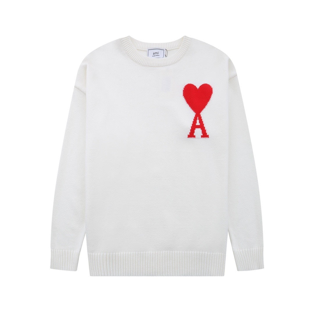 AMI Paris Ami De Coeur Sweater "White"