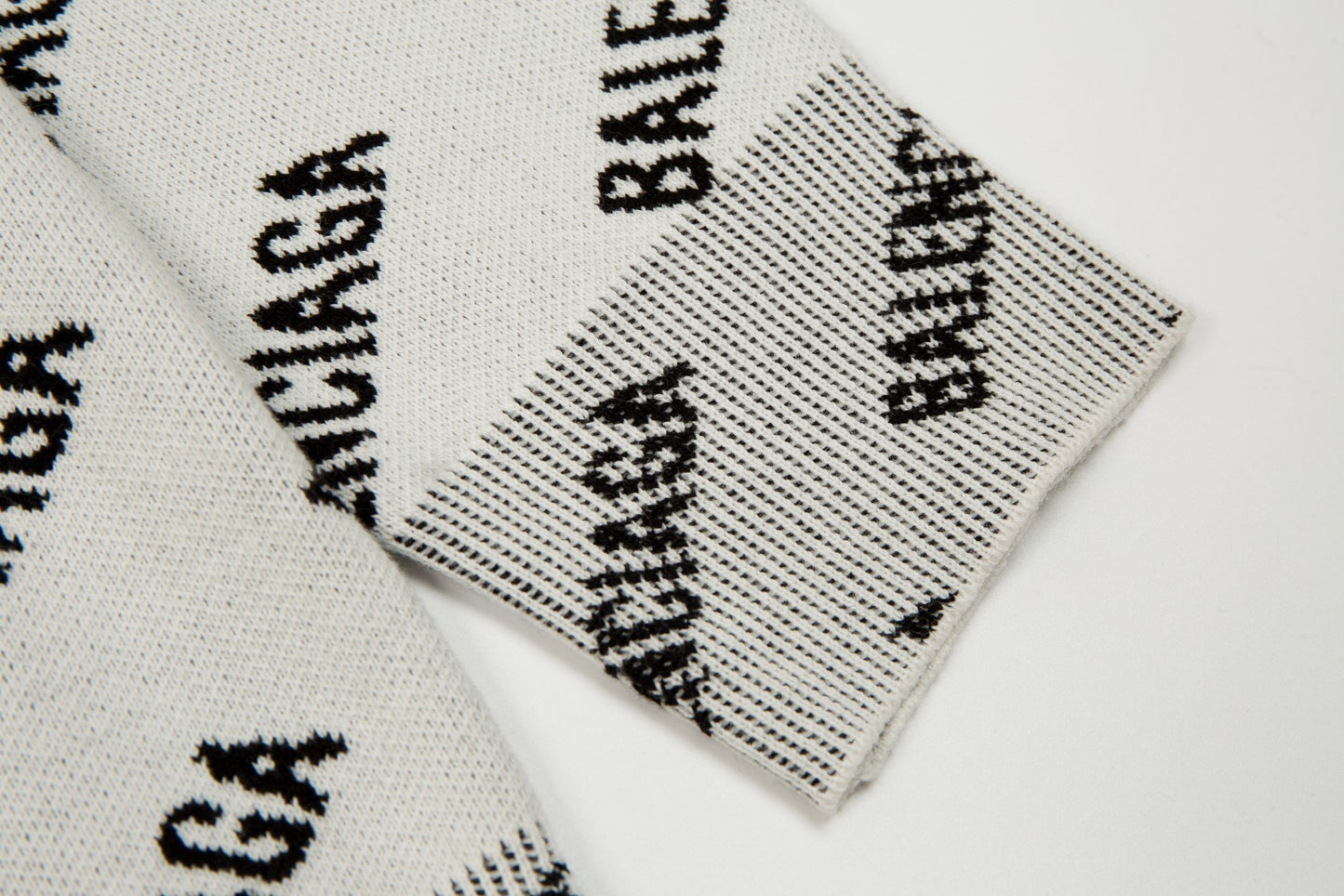 Balenciaga All-Over Logo Sweater "Beige-Black"