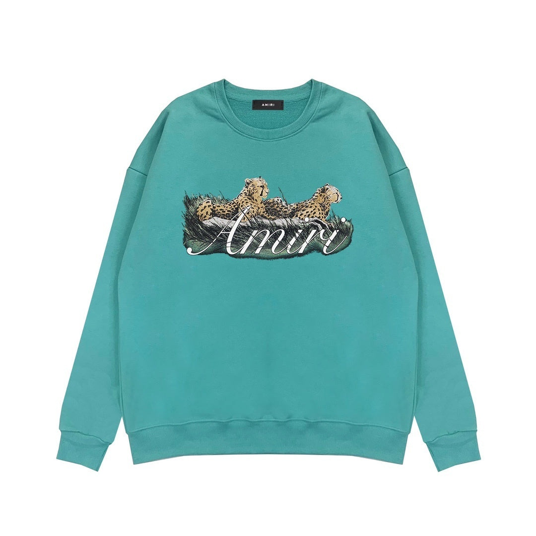 Amiri Cheeatah Sweatshirt "Cyan"