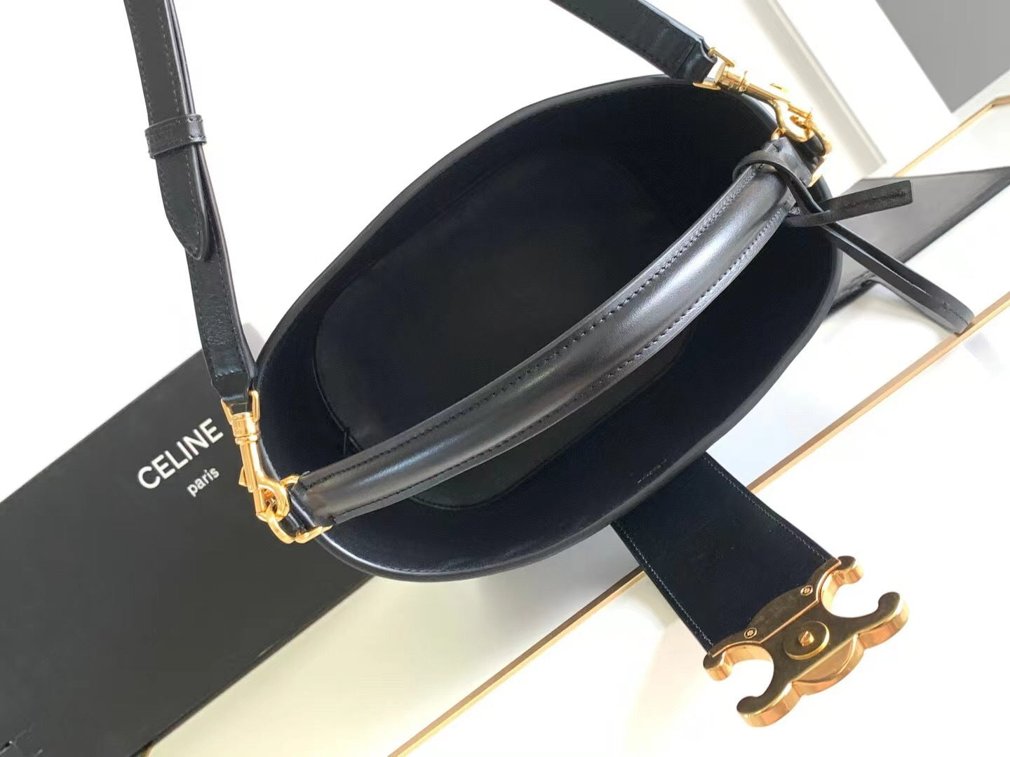 Celine Medium Bucket Louise in Smooth Calfskin