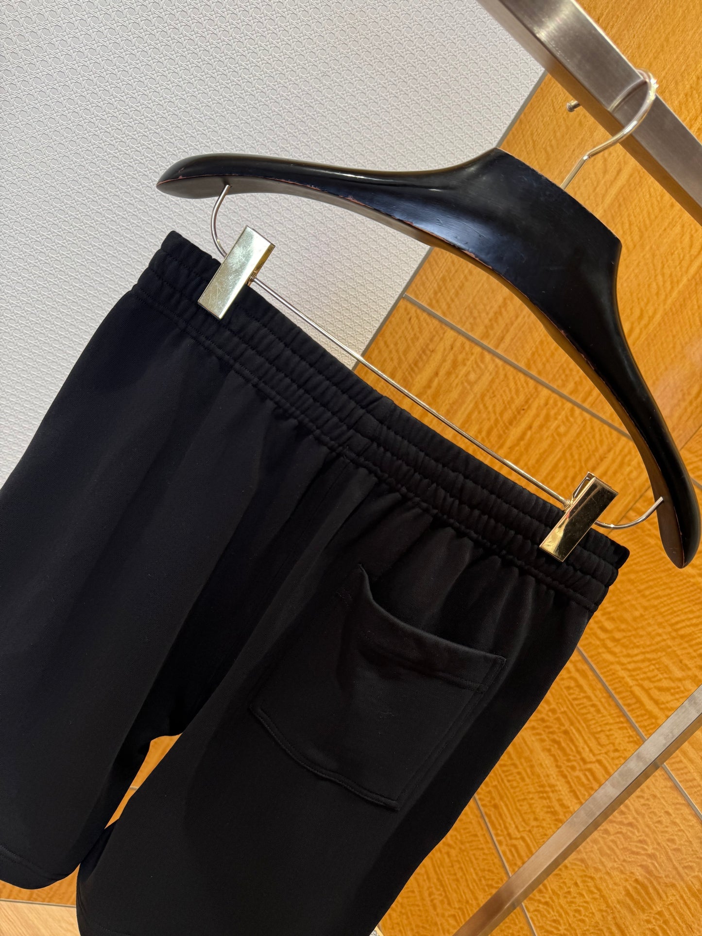 Burberry Knight Stamp Cotton Shorts "Black"