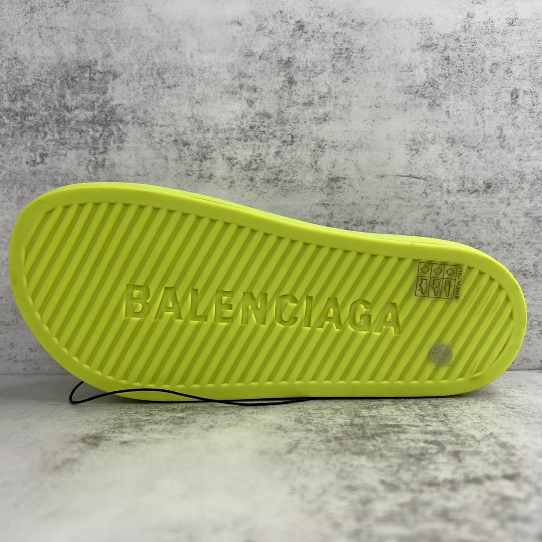 Balenciaga Chunky Slides "Lime"