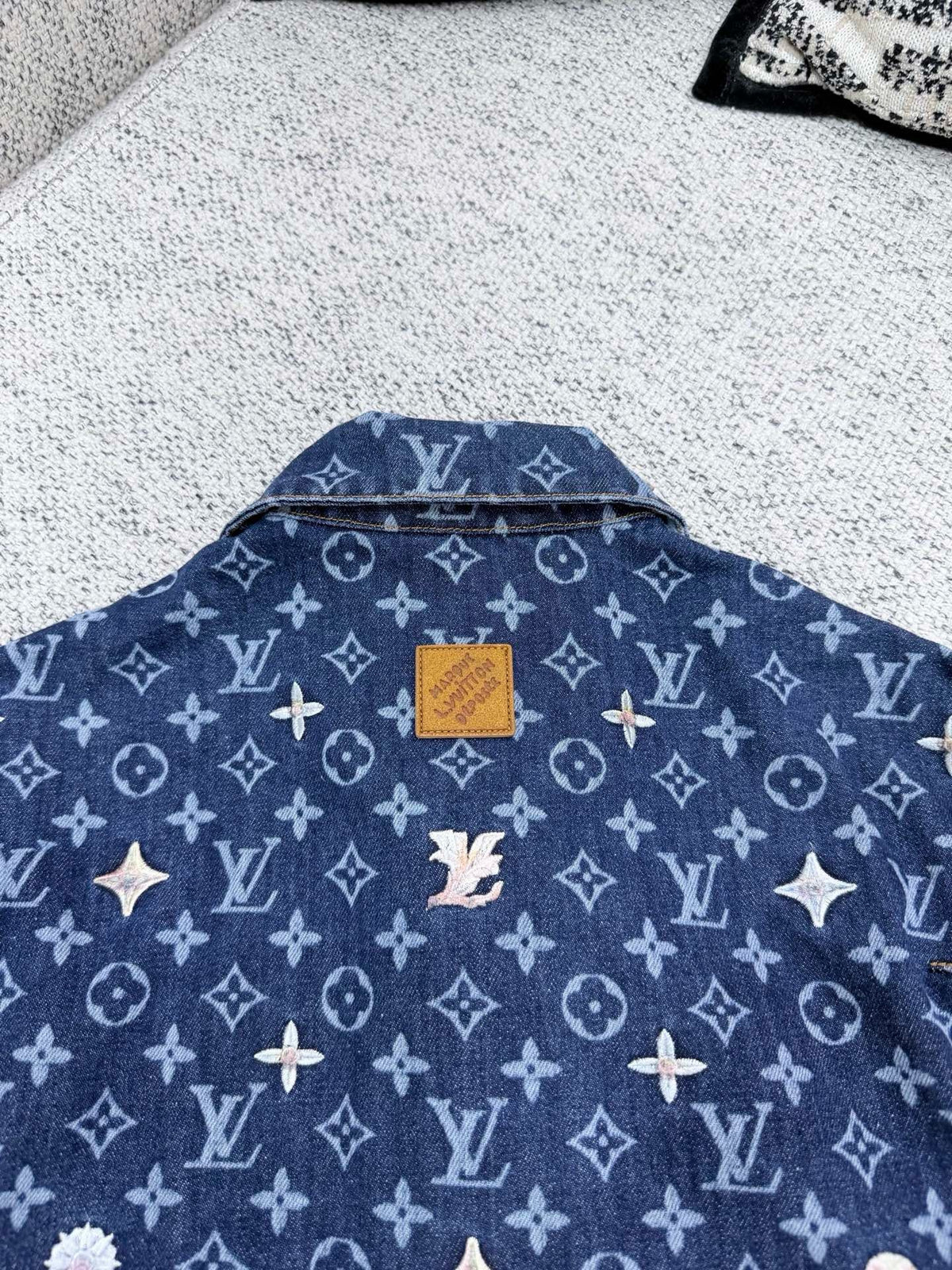 Louis Vuitton Monogram Embroidered Denim Overshirt