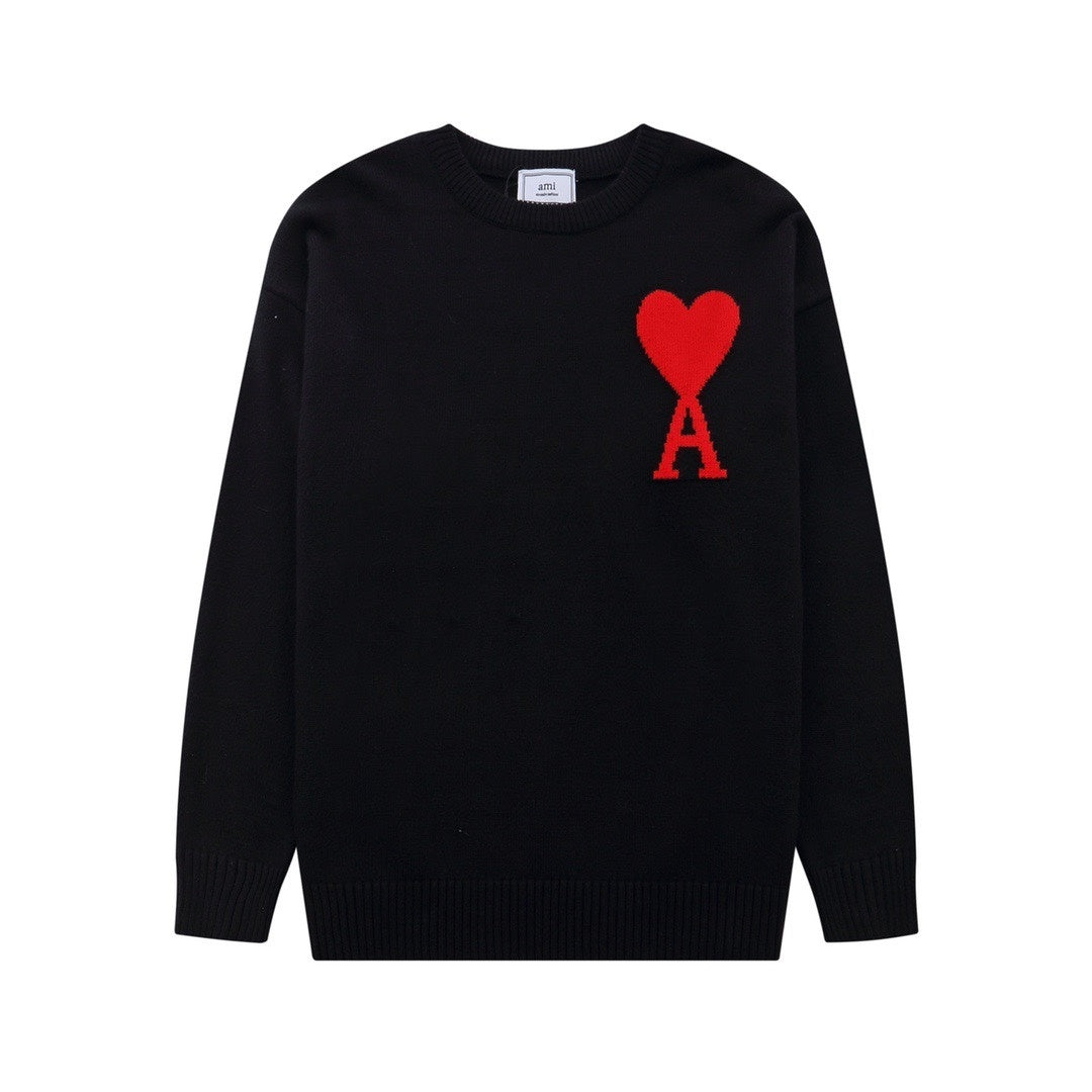 AMI Paris Ami De Coeur Sweater "Black"