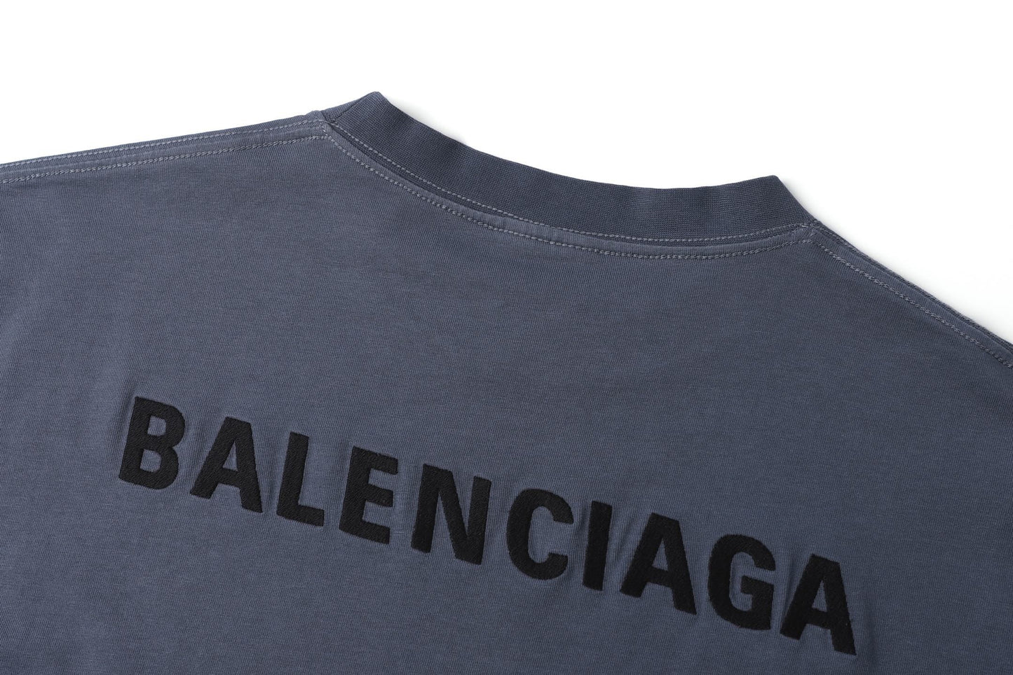 Balenciaga Back T-Shirt "Faded Dark Blue-Black"