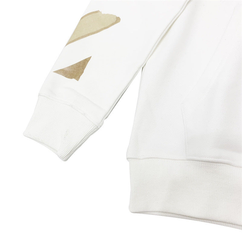 Off-White Tape Diag Arrows Hoodie "White-Beige"