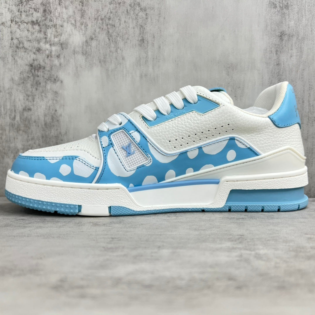 Louis Vuitton x Yayoi Kusama Trainers "Blue-White"