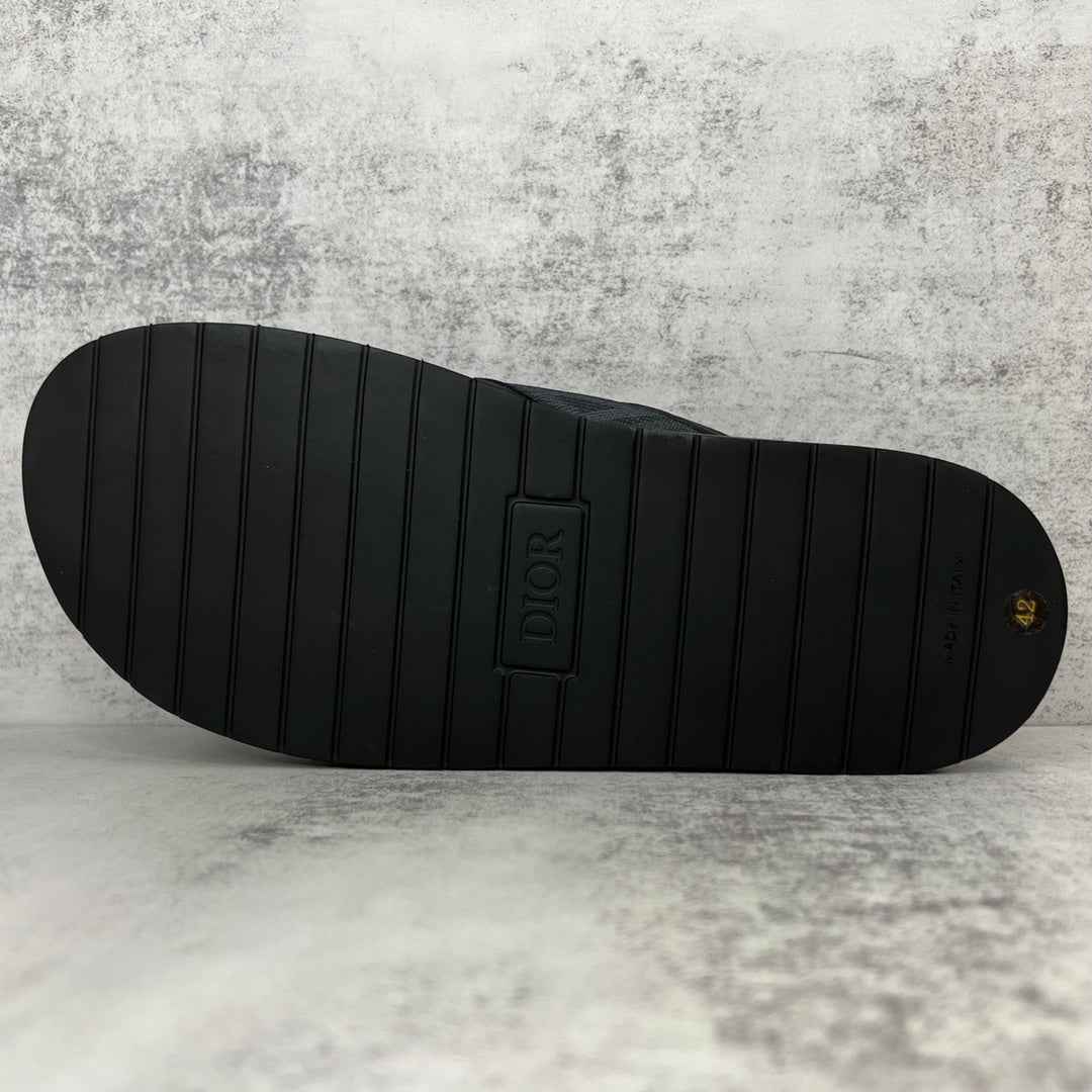 Dior CD Diamonds Slides "Black-Grey"