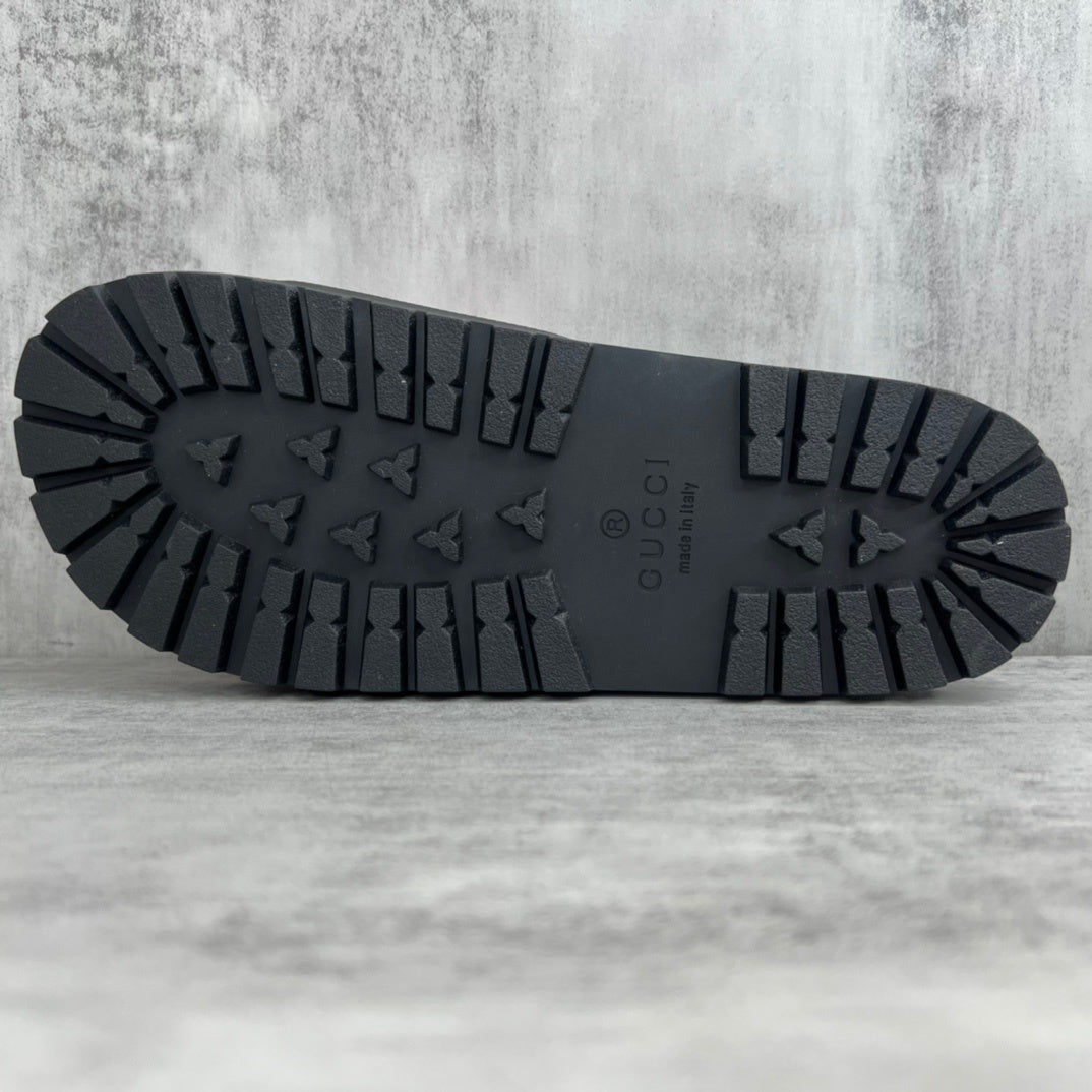 Gucci Stripe Rubber Slides "Red-Black"