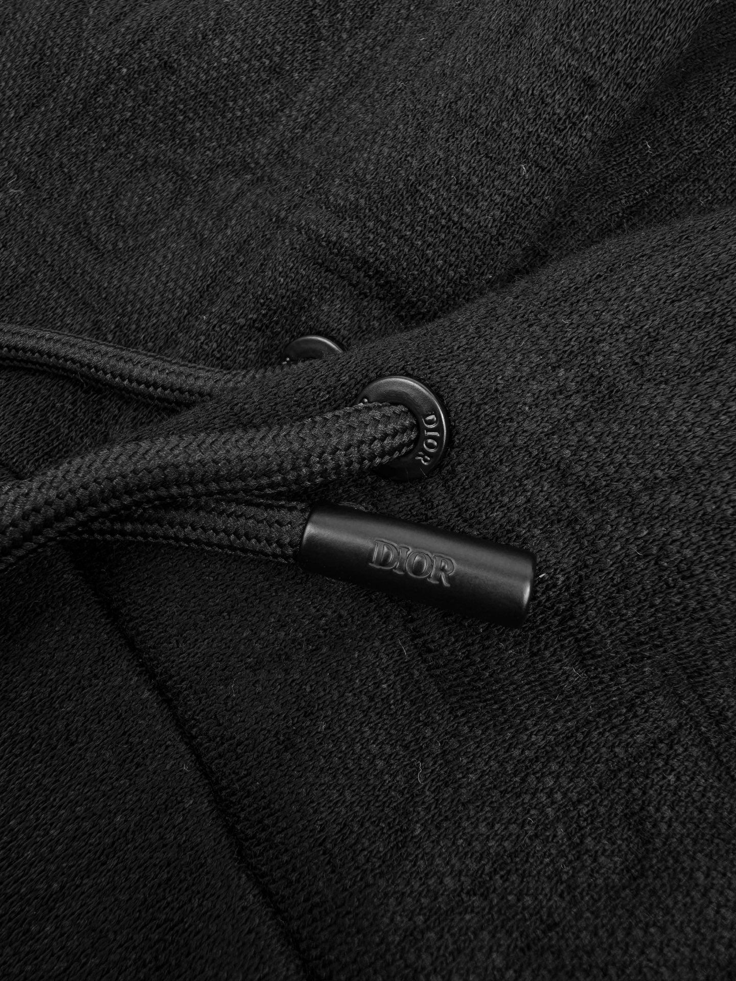 Dior Oblique Hooded Sweatshirt "Black Cotton-Blend Jersey"