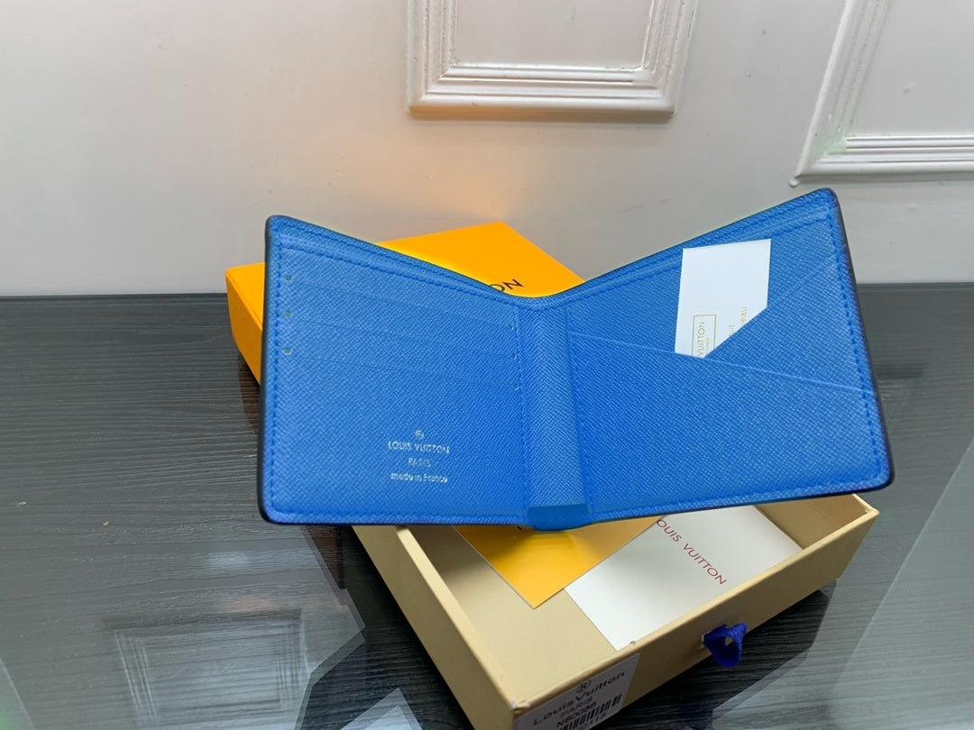 Louis Vuitton Stripe Multiple Wallet "Damier Graphite Blue"