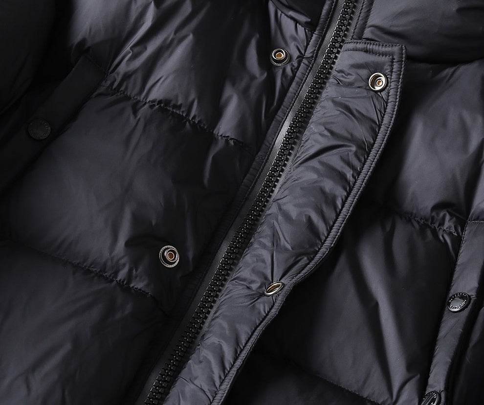 Burberry Lockwood Long Down Jacket "Navy Blue"