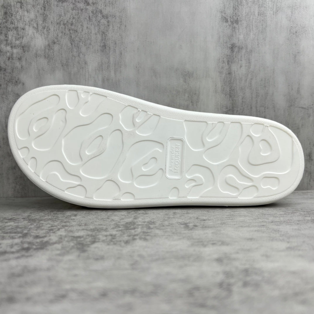 Alexander McQueen Graffiti Rubber Pool Slide "White-Blue"