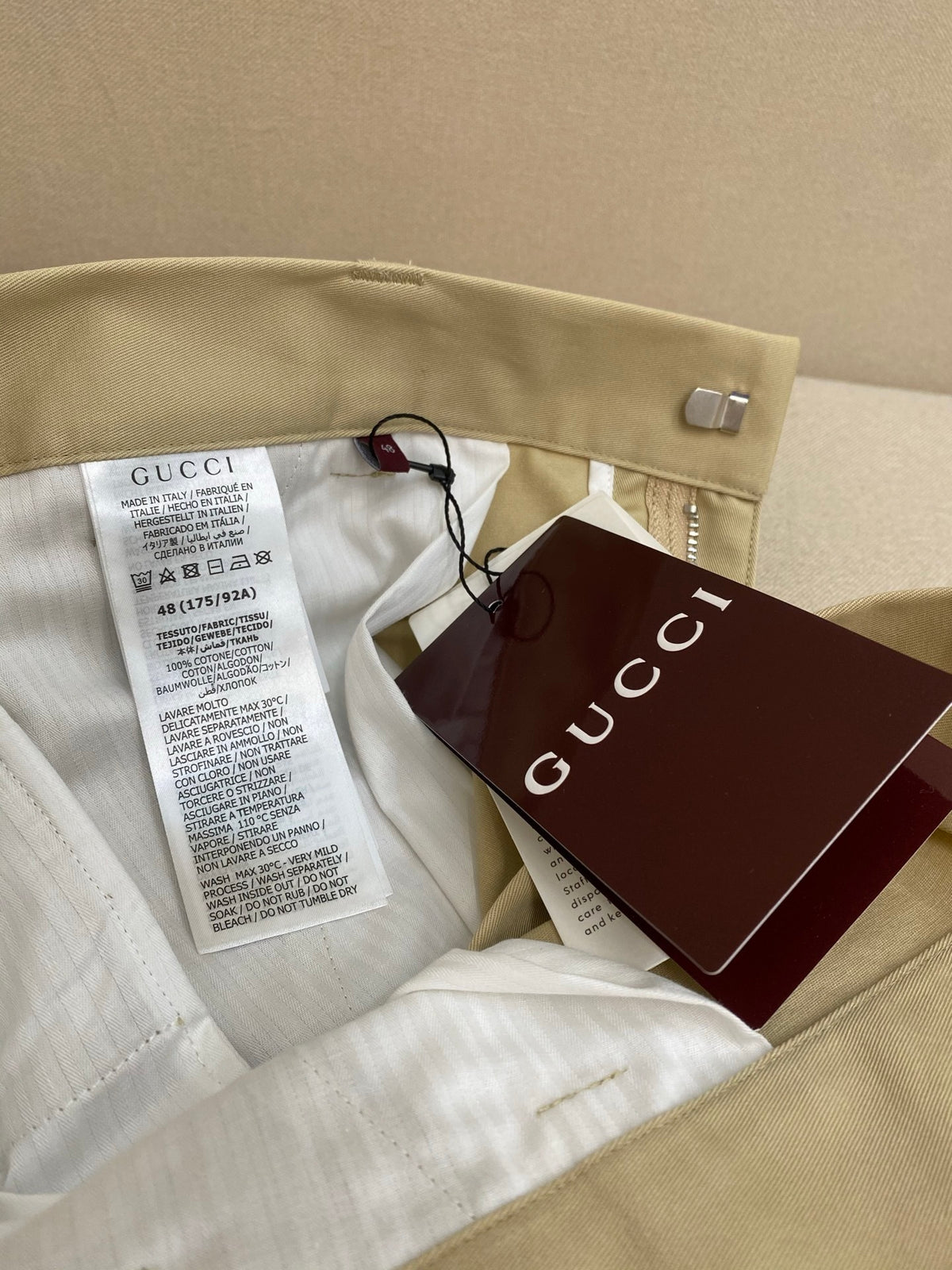 Gucci Compact Cotton Twill Shorts "Beige"