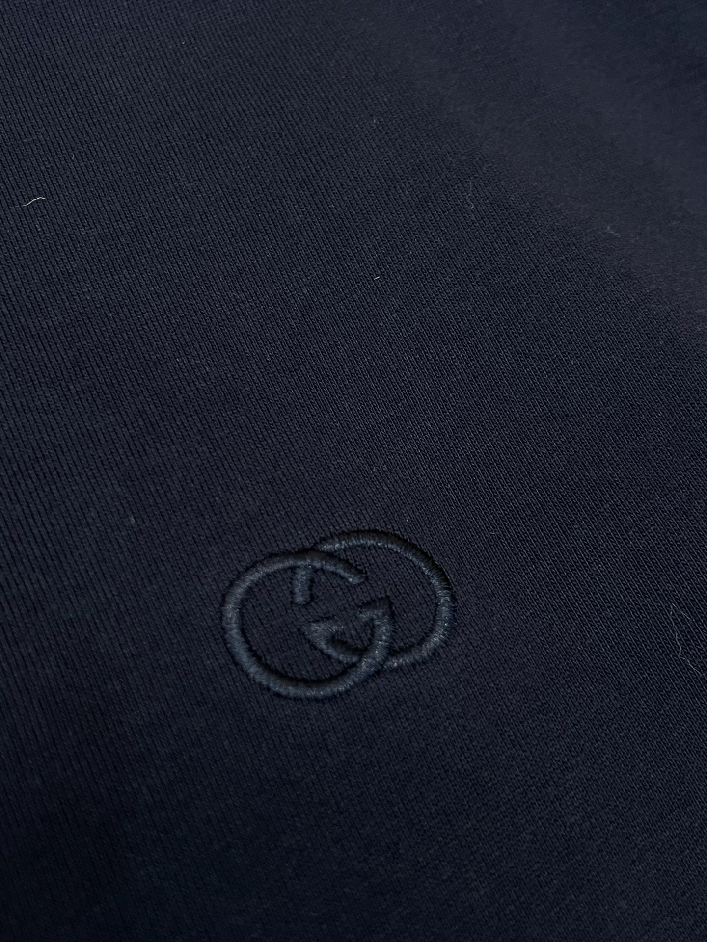 Gucci Cotton Jersey T-Shirt with Embroidery "Dark Blue"