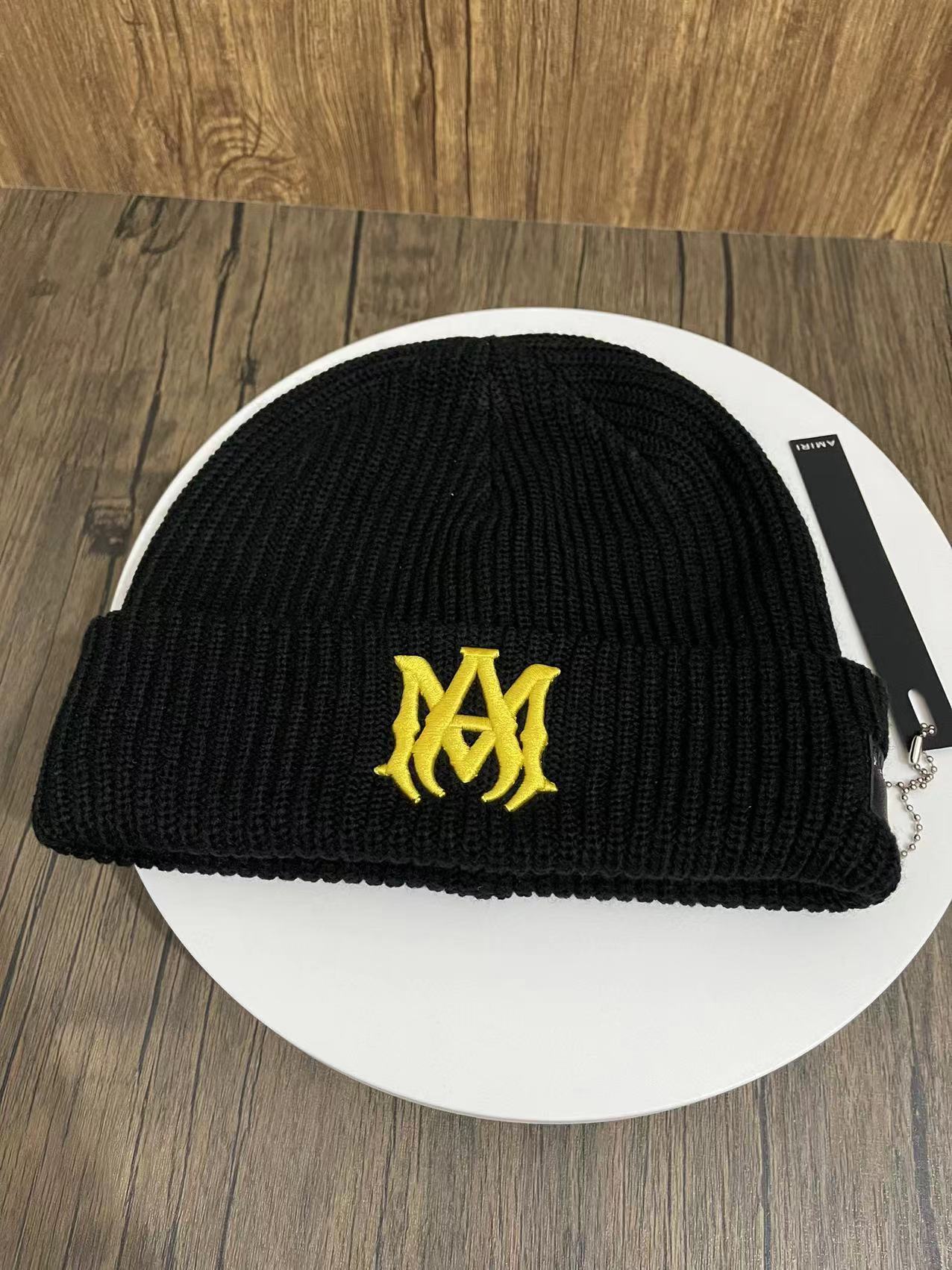 Amiri Wool Beanie "Black-Yellow"