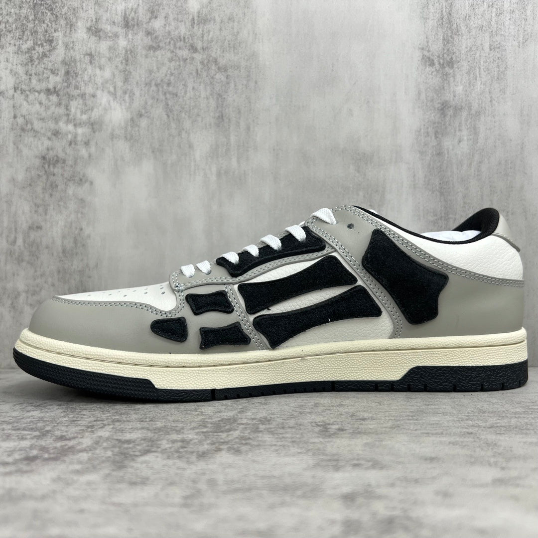 Amiri Skel Top Low "White-Grey-Black"