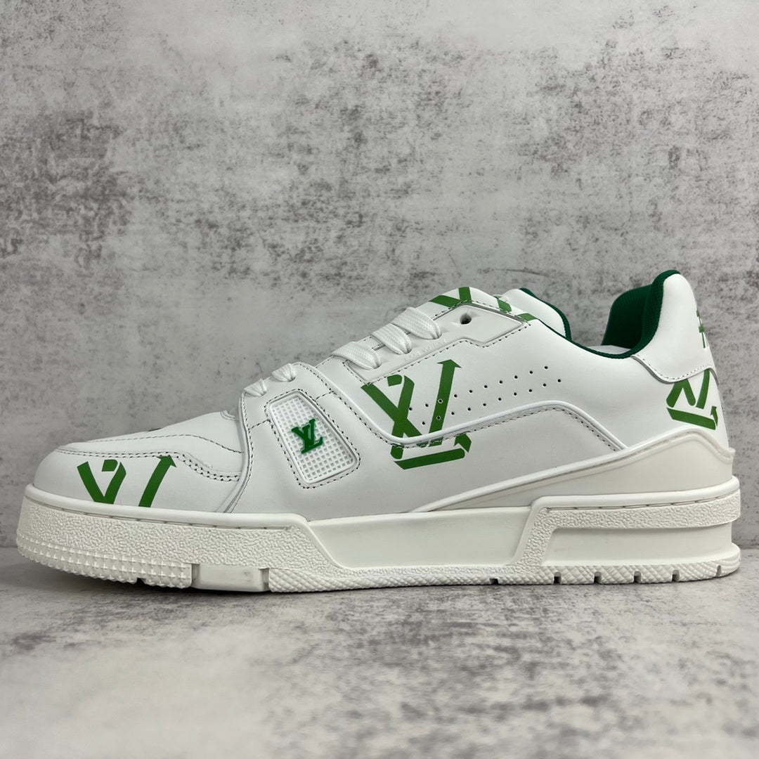 Louis Vuitton Trainers "White-Green Recycled"