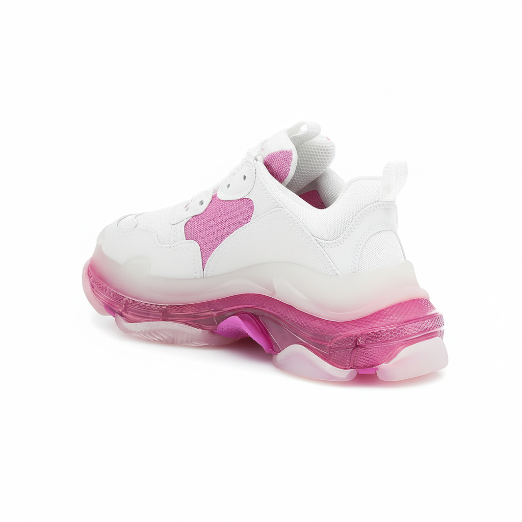 Balenciaga Triple S "White-Clear Sole Pink"