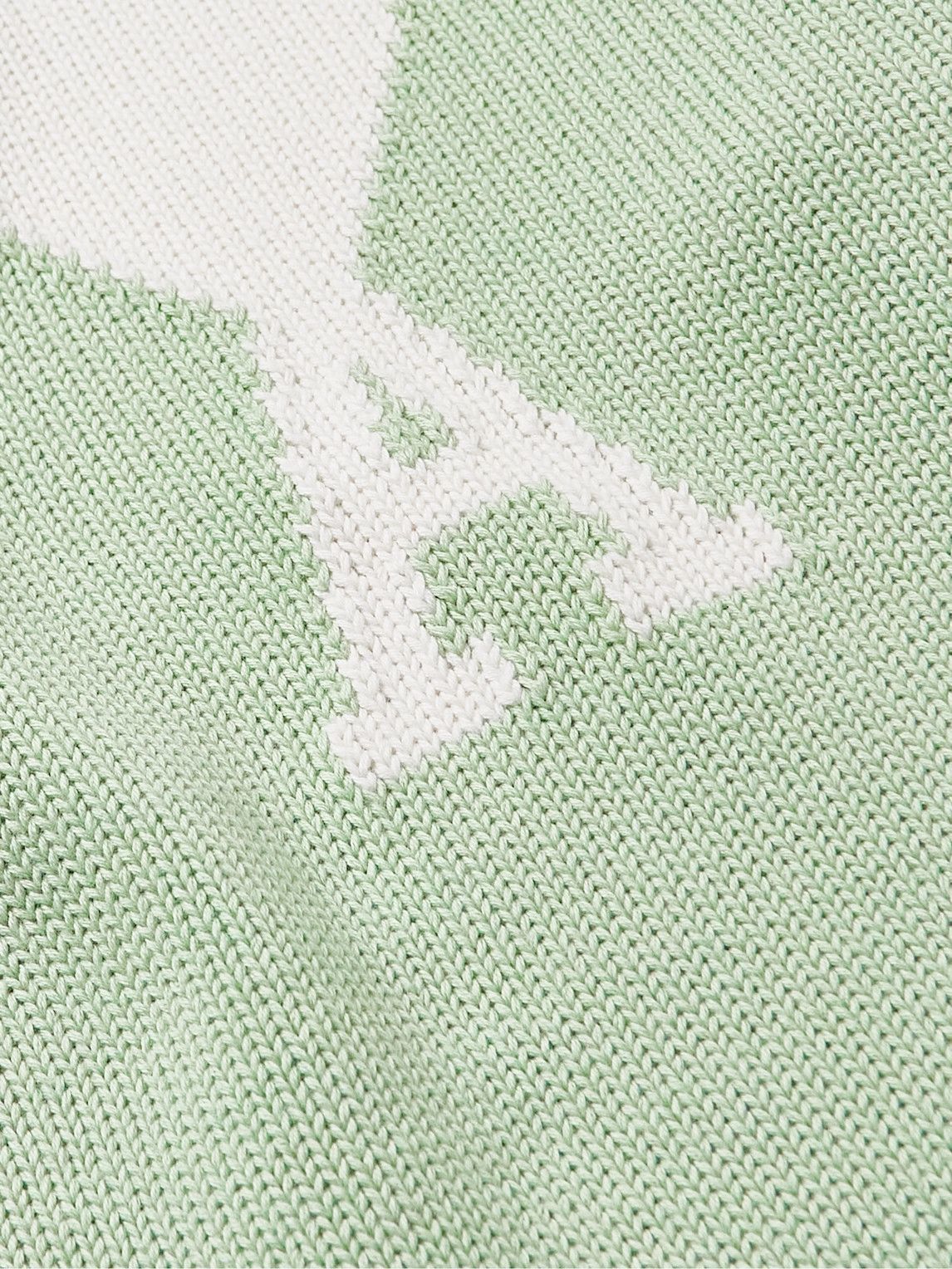AMI Paris Ami De Coeur Sweater "Light Green"