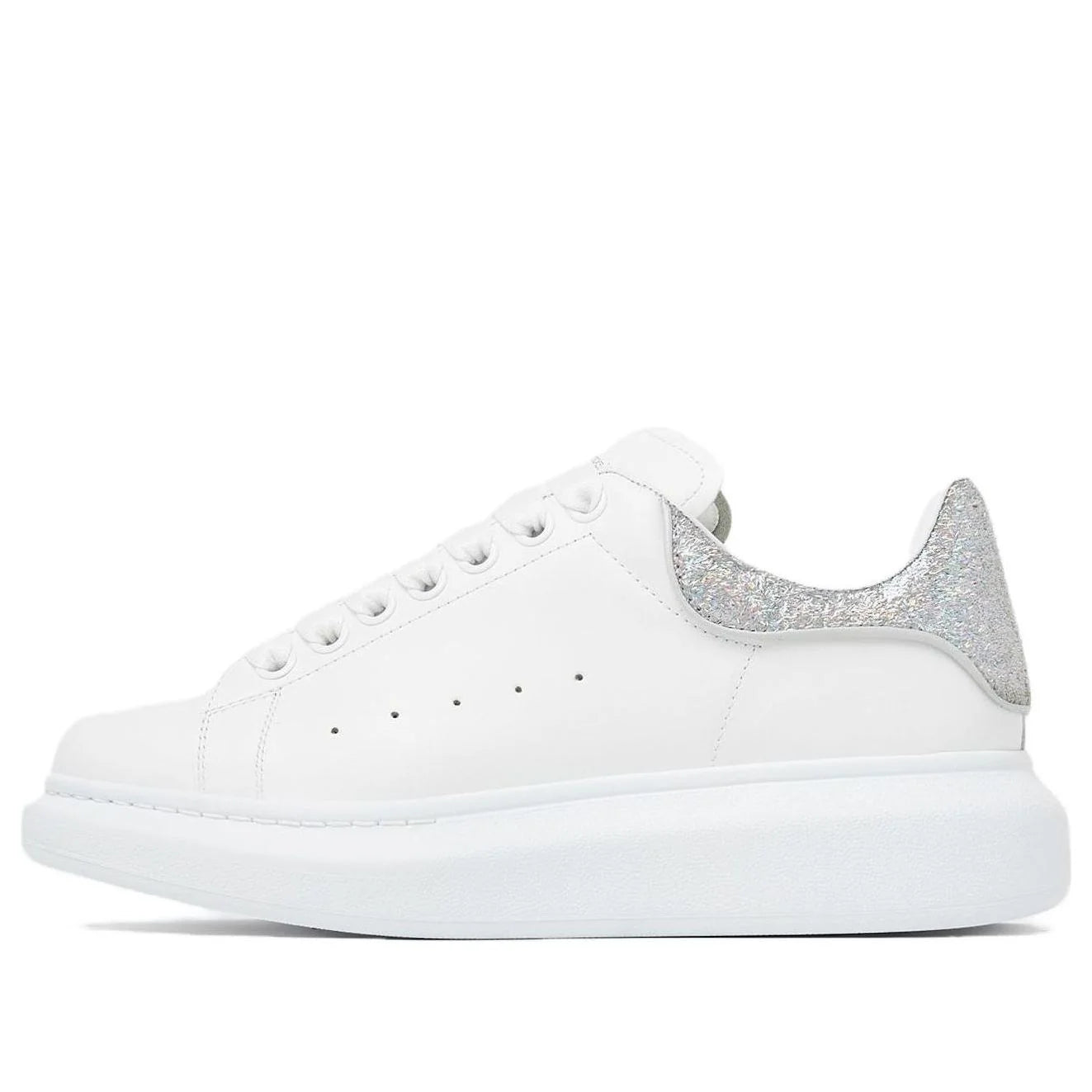 Alexander McQueen Oversized "White-Silver Glitter"