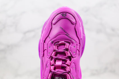 Balenciaga Triple S "Fuschia Pink-All Over Logo"