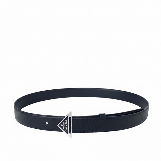 Prada 30mm Saffiano Leather Belt "Black"